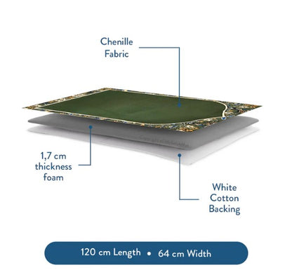 Adult Padded Prayer Mat with Madinah Elegance Design | Urban Rugs UK